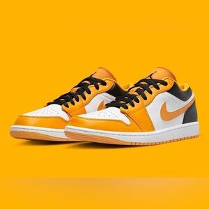 Nike‎ Air Jordan 1 Low Taxi Steelers Yellow Black White 553560-701 Size 6.5Y